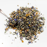 Citrus-infused loose leaf green tea with chamomile and elderflower
