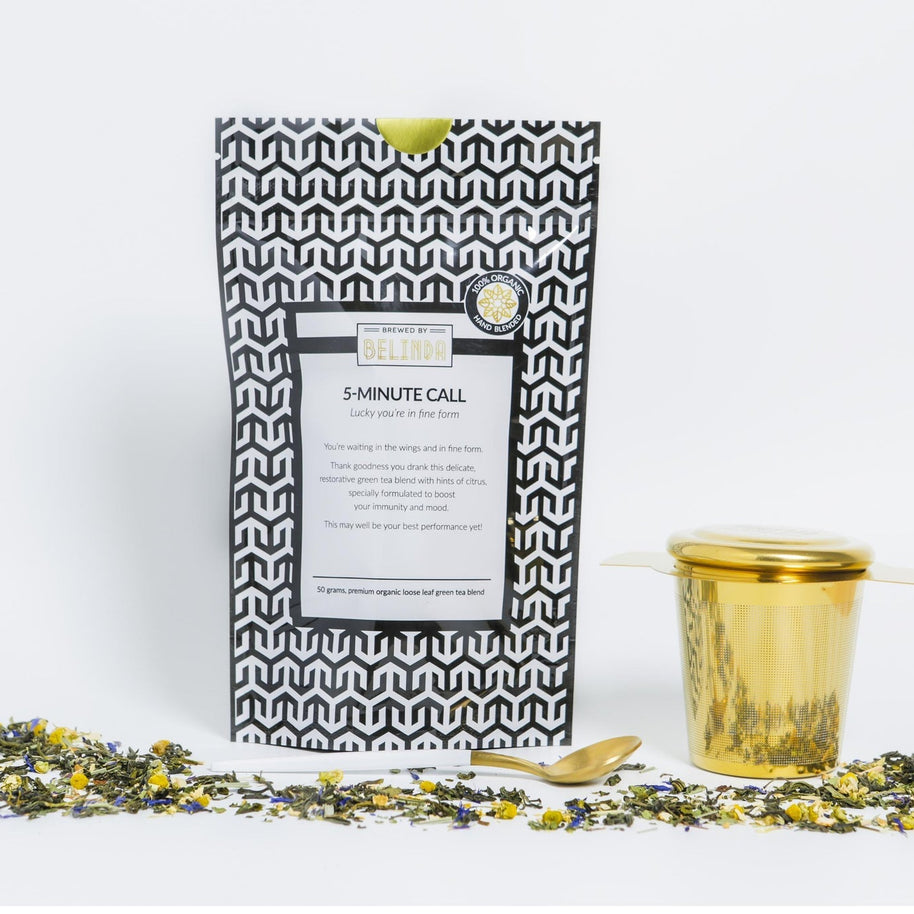 Brewed By Belinda 5-Minute Call organic green tea 50g