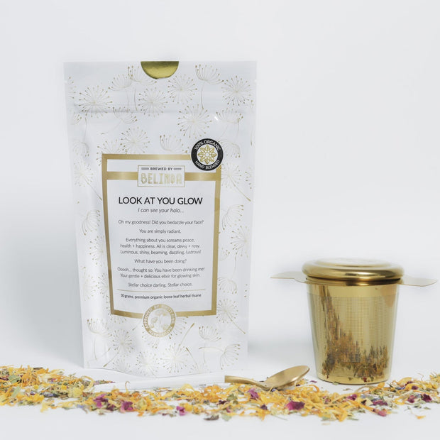 Brewed By Belinda Look At You Glow organic herbal tea 30g