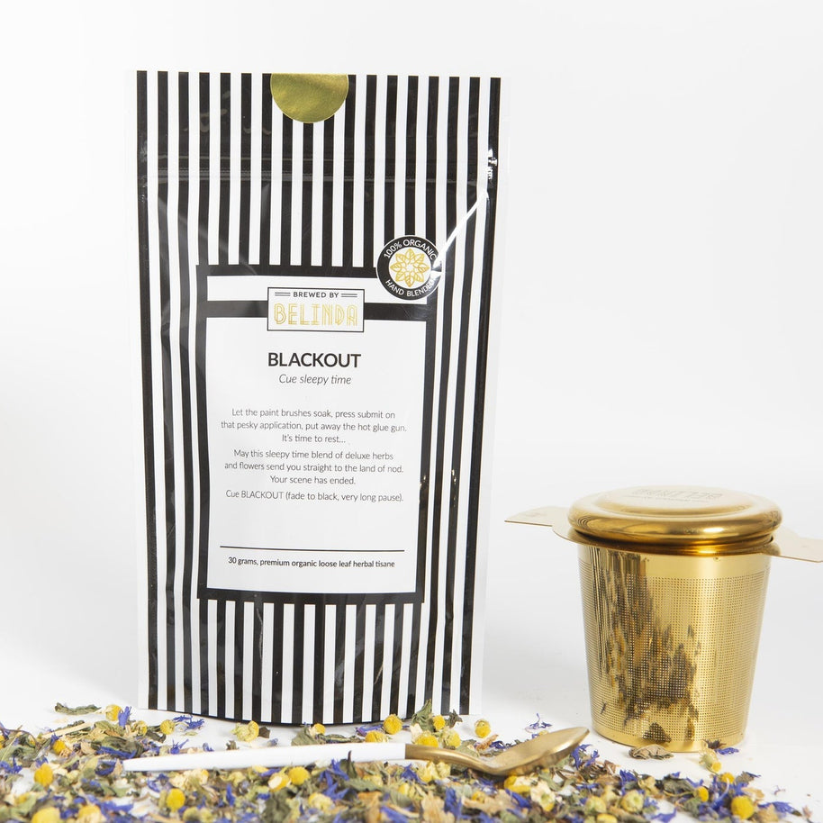 Brewed By Belinda Blackout organic sleep herbal tea 30g
