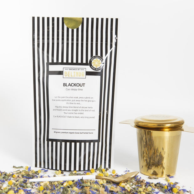 Brewed By Belinda Blackout organic sleep herbal tea 30g
