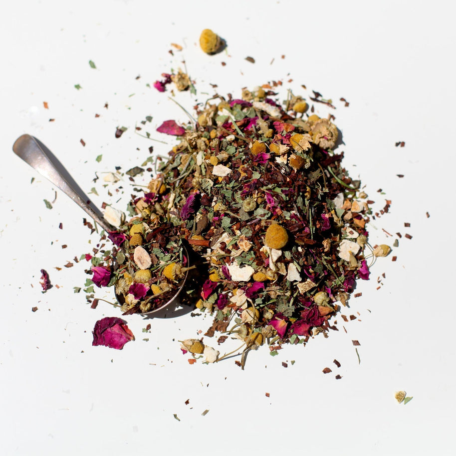 Caffeine-free honeybush blend with gotu kola for focus and calm