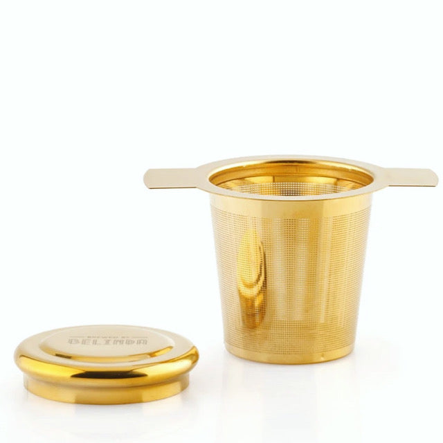 Brewed By Belinda Golden Tea Infuser stainless steel gold
