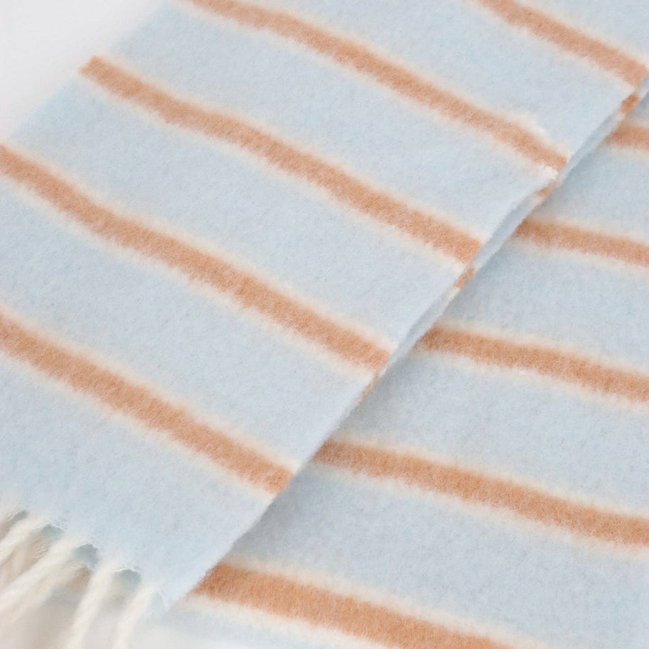 Cloud Stripe Fluffy Scarf