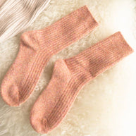 Bed and Butter The Comfiest Socks Dusty Orange cashmere wool ankle socks