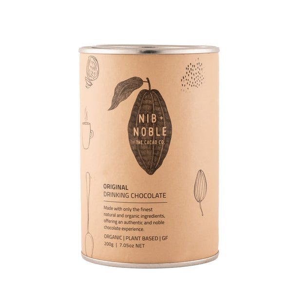 Nib and Noble Original Organic Drinking Chocolate 200g tin