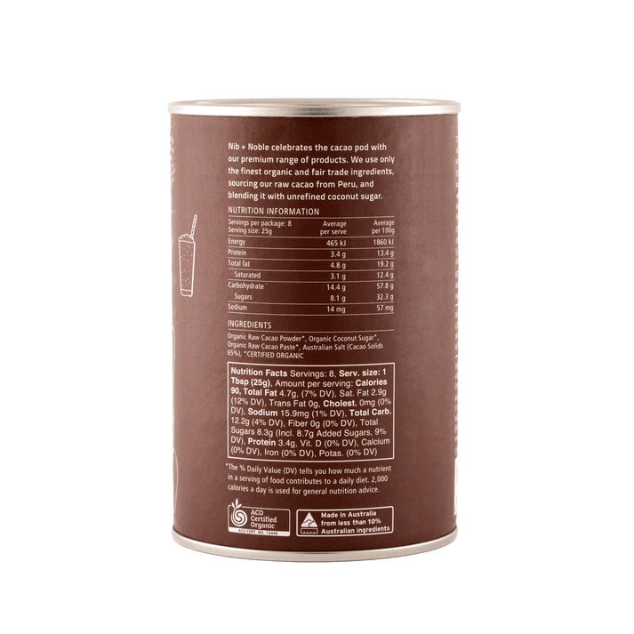 Vegan organic hot chocolate with 65% cacao — Nib and Noble