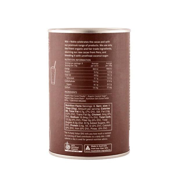 Vegan organic hot chocolate with 65% cacao — Nib and Noble