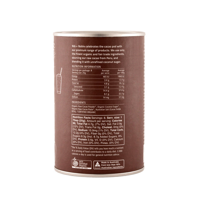 Vegan organic hot chocolate with 65% cacao — Nib and Noble