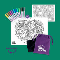 Little Change Creators Safari Washable Animal Colouring Activity Mat