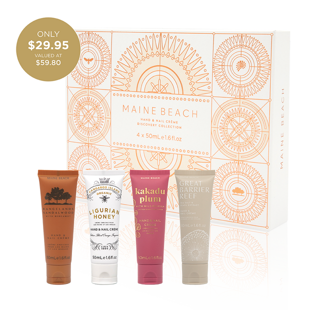 Maine Beach Hand & Nail Crème Discovery Collection gift box 4x50ml