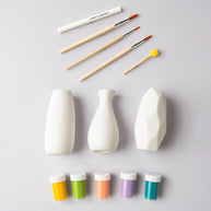 DIY ceramic vase painting craft kit with brushes paint pen and inspiration leaflet