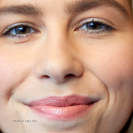 Soft apricot blush lipstick that tastes like melon & orange
