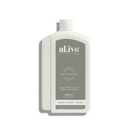 al.ive body Green Pepper & Lotus 1 L Wash Refill in PCR recyclable bottle