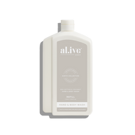 al.ive body Sea Cotton & Coconut 1 L Wash Refill pouch with pour spout