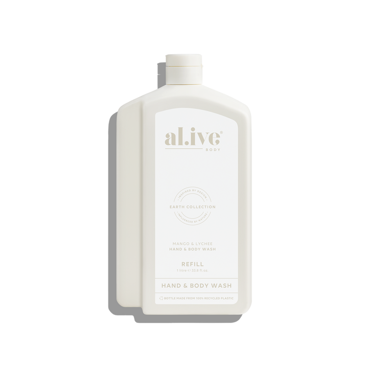 al.ive body Wash Refill Mango & Lychee 1 L recyclable bottle