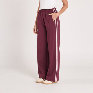Noah Wide Pant - Plum Pink Stripe