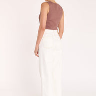 Cassie Wide Leg Jean - Cream