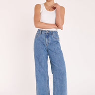 Stevie Wide Leg Jean - Deep Blue