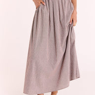 Lottie Skirt - Chocolate Gingham