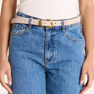 Emerson Belt - Cream Suede