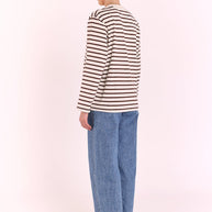 Carter Long Sleeve Tee - Chocolate Cream Stripe