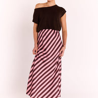 Lucy Skirt - Rose Stripe