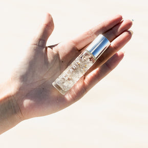 Lemongrass and peppermint essential oil roller for clarity and focus