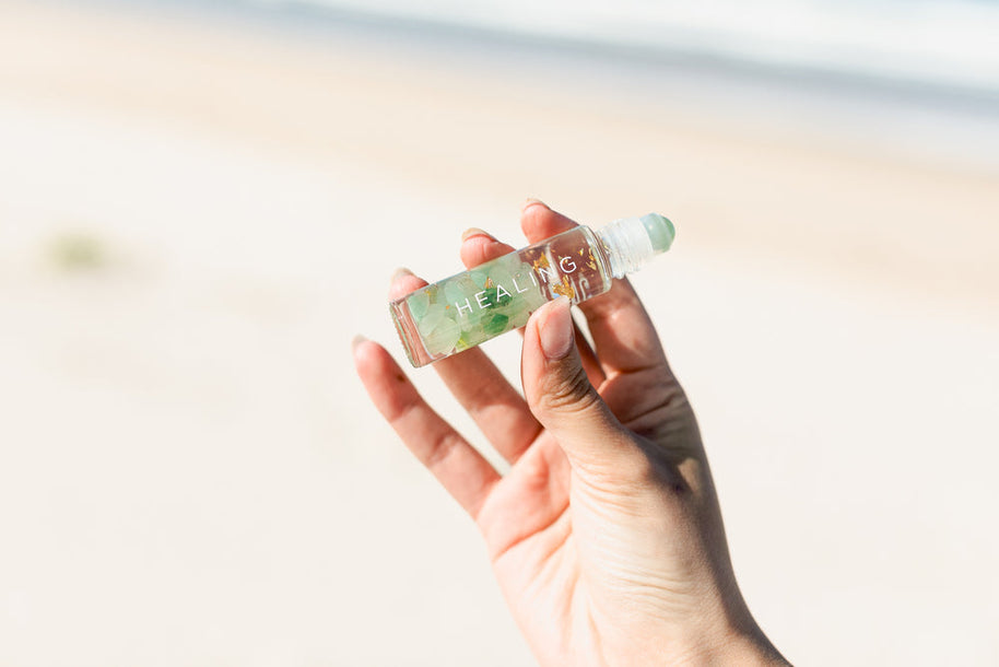Mandarin and lavender essential oil roller for balance and wellness