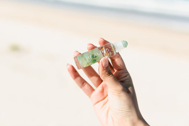 Mandarin and lavender essential oil roller for balance and wellness