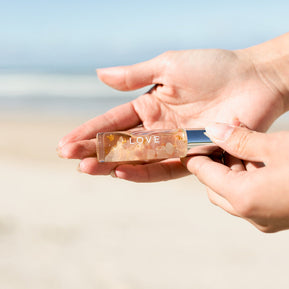 Rose and vanilla essential oil roller for self-love and emotional balance