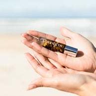 Orange and cedarwood essential oil roller for confidence and empowerment