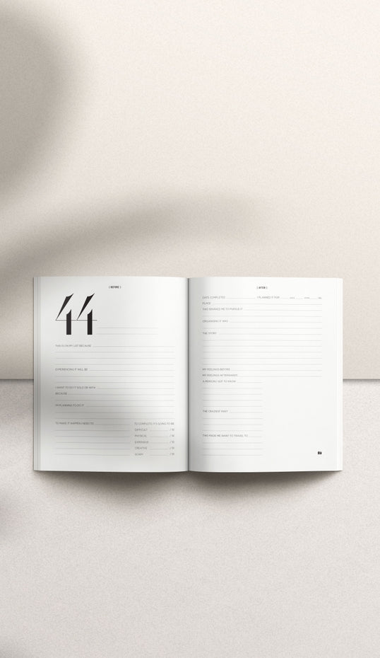 Motivational goal-setting journal in oat beige colour