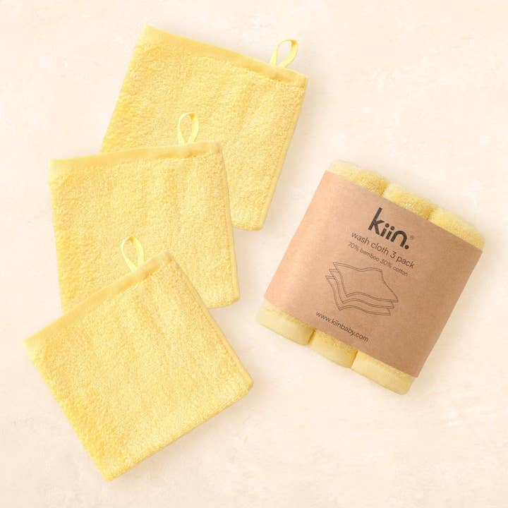 Baby Wash Cloth 3 Pack – Buttercup