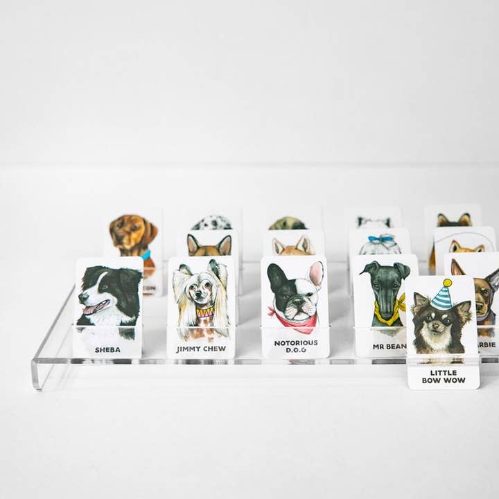 Fun family guessing game featuring illustrated dogs by Emma Morgan