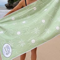 Reversible sand free beach towel with matching carry bag