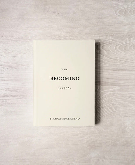 The Becoming Journal by Bianca Sparacino guided self reflection journal with daily and weekly prompts