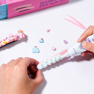 Hair clips decorated with whipped clay and charms