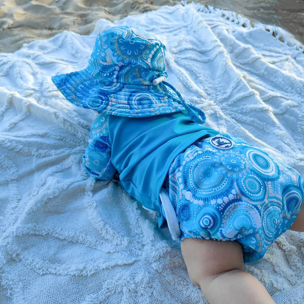 Reusable swim nappy with matching waterproof mini wet bag