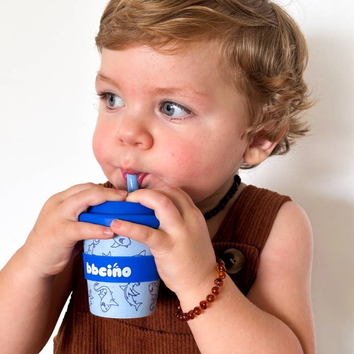 BBcino shark design bamboo babycino cup for kids