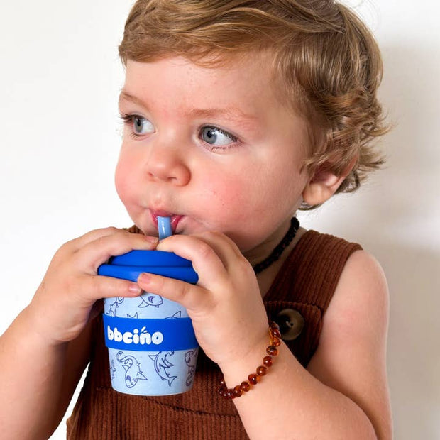 BBcino shark design bamboo babycino cup for kids