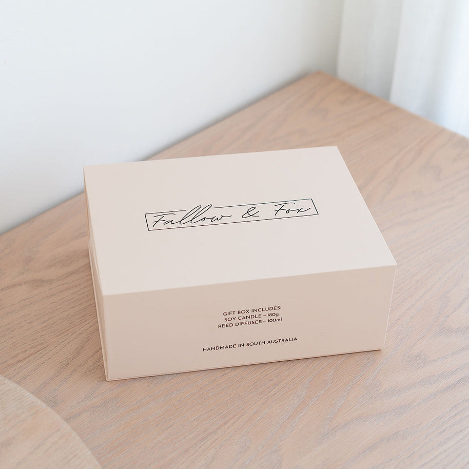 Luxury candle and diffuser gift box in Orange and Neroli and Sea Salt and Lime