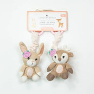 Ava the Fawn and Amelia the Bunny stroller toys with BPA-free clips