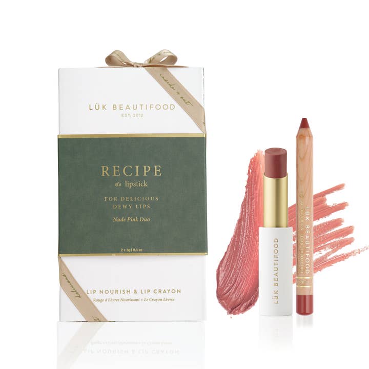 Lük Beautifood Recipe of A Lipstick Nude Pink Duo Holiday Gift Set 2025