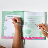 Family gratitude journal with prompts for adults and kids