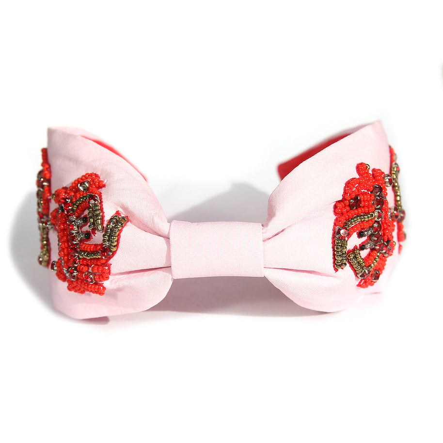 Vibrant crab beaded headband designed in Australia by Jemima Kingston