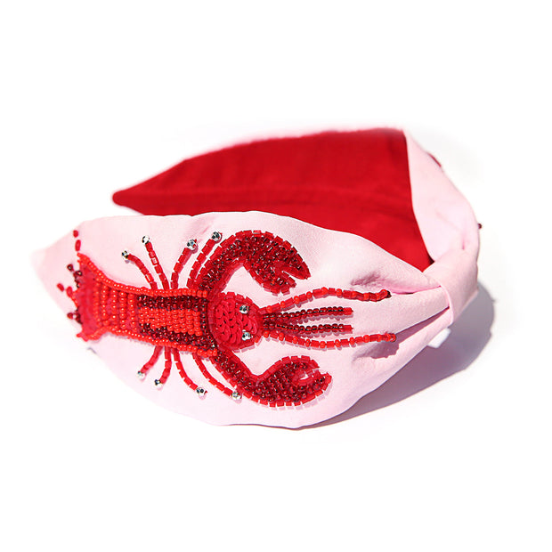Handmade statement headband with lobster design and flexible fit