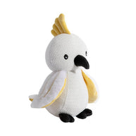 Living Textiles Colin the Cockatoo Knitted Toy – cotton baby rattle