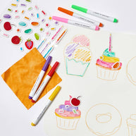 Sweet As silicone mat with non-toxic markers and wipe clean cloth