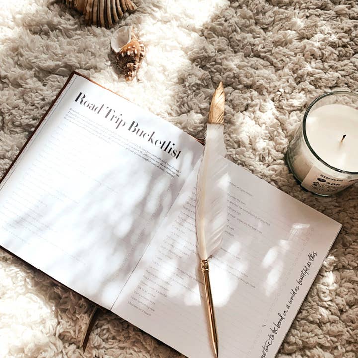 Adventure travel diary with prompts and wanderlust stories